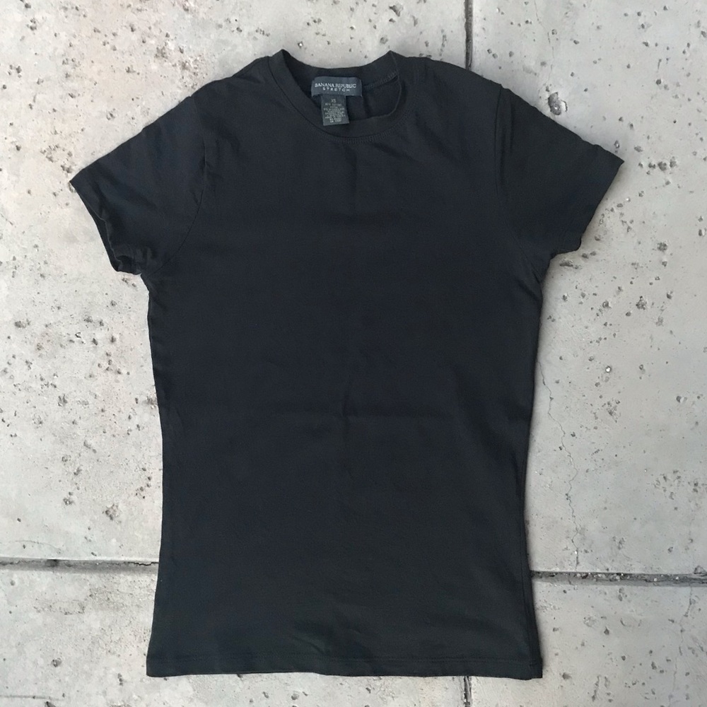 Banana Republic black cotton tee